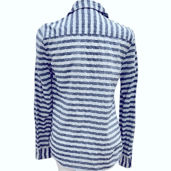 J. McLaughlin Button Down Striped Blouse - Picture 3 of 13